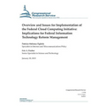Overview and Issues for Implementation of the Federal Cloud Computing Initiative: Implications for Federal Information Technology Reform Management