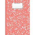 Marble Notebook A4: Coral Pink Marble College Ruled Journal
