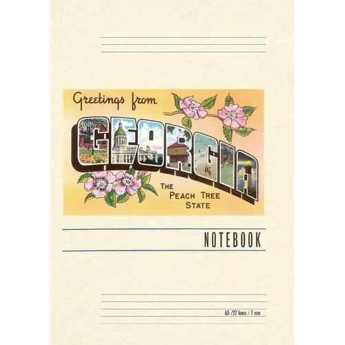 Vintage Lined Notebook Greetings from Georgia