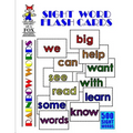 Sight Word Flash Cards: 500 Rainbow Words