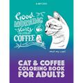 Cat & Coffee Coloring Book For Adults