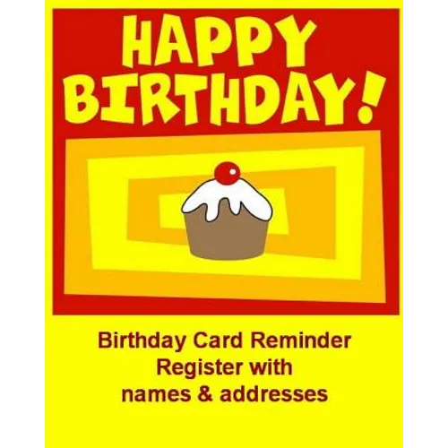 Birthday Card Reminder Register with names & addresses