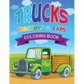 Trucks, Tractors & Cars Coloring Book