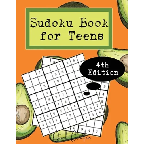 Sudoku Book For Teens 4th Edition: Easy to Medium Sudoku Puzzles Including 330 Sudoku Puzzles with Solutions, Avocado Edition, Great Gift for Teens or