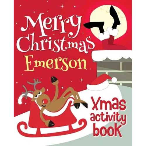 Merry Christmas Emerson - Xmas Activity Book: (Personalized Children's Activity Book)
