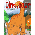 Dinosaur coloring book: 40+dinosaurs on backgrounds to color