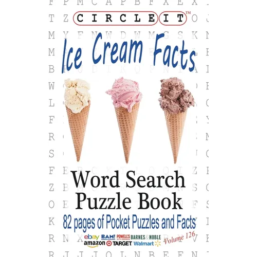 Circle It, Ice Cream Facts, Word Search, Puzzle Book