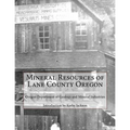Mineral Resources of Lane County Oregon