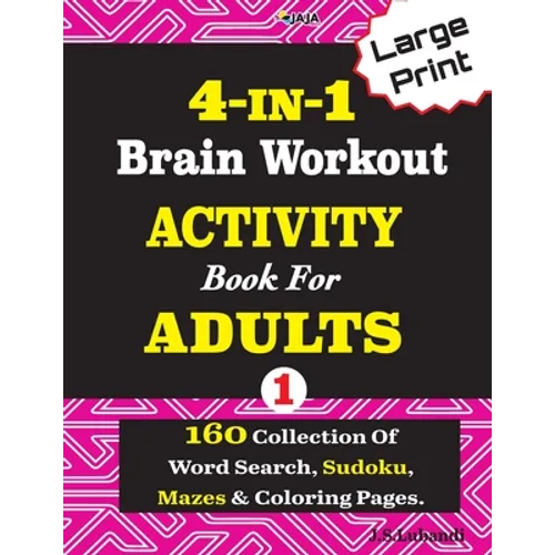 4-IN-1 Brain Workout ACTIVITY Book For ADULTS