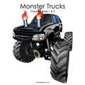 Monster Trucks Coloring Book 1 & 2
