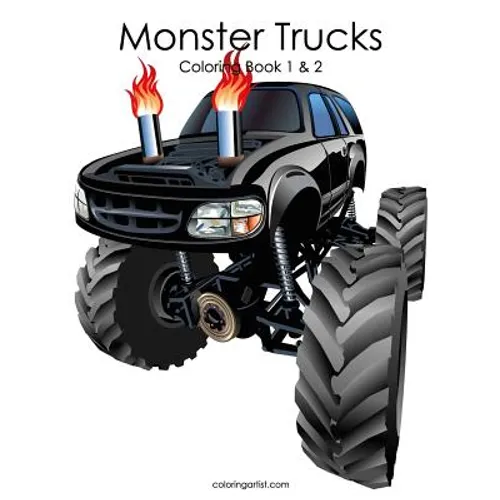 Monster Trucks Coloring Book 1 & 2