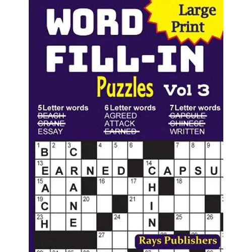 Large Print Word Fill-in Puzzles 3