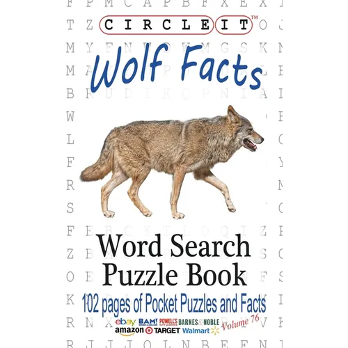 Circle It, Wolf Facts, Word Search, Puzzle Book