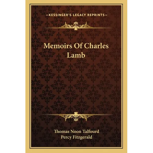 Memoirs Of Charles Lamb