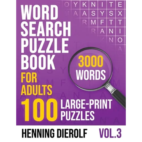 Word Search Book for Adults: 100 Large-Print English Puzzles
