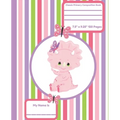 Classic Primary Composition Book: Primary Composition Notebook Dinosaur Early Creative Writing Tablet Stripe Pattern