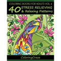Coloring Books For Adults Volume 6: 40 Stress Relieving And Relaxing Patterns