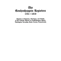 Goshenhoppen Registers, 1741-1819