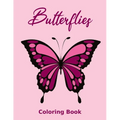 Butterflies Coloring Book: Large print adult coloring book