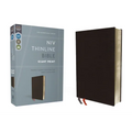 NIV, Thinline Bible, Giant Print, Bonded Leather, Black, Red Letter Edition