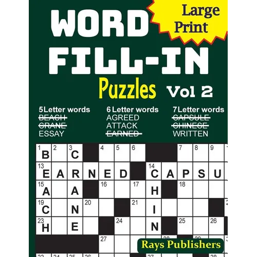 Large Print Word Fill-in Puzzles 2