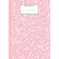 Marble Notebook A4: Pink Marble College Ruled Journal