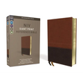 NIV, Reference Bible, Giant Print, Imitation Leather, Brown, Red Letter Edition, Comfort Print