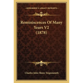 Reminiscences Of Many Years V2 (1878)