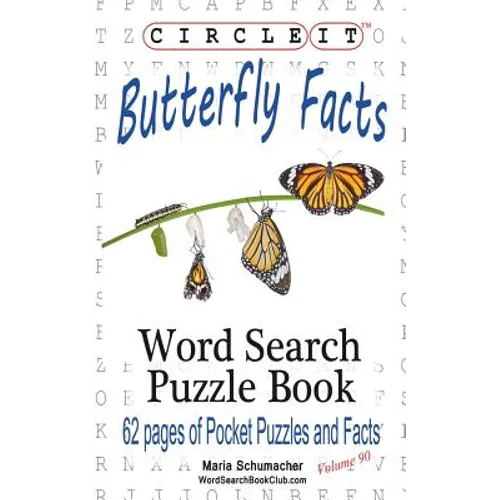 Circle It, Butterfly Facts, Word Search, Puzzle Book