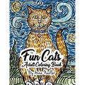 Fun Cats Adult Coloring Book: 24 unique and fun cat illustrations for you to color!