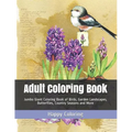 Adult Coloring Book: Jumbo Giant Coloring Book of Birds, Garden Landscapes, Butterflies, Country Seasons and More