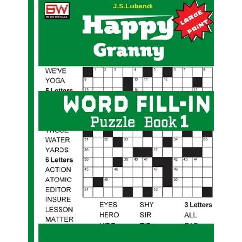 Happy Granny WORD FILL-IN Puzzle Book 1