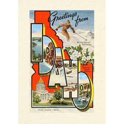 Vintage Lined Notebook Greetings from Idaho