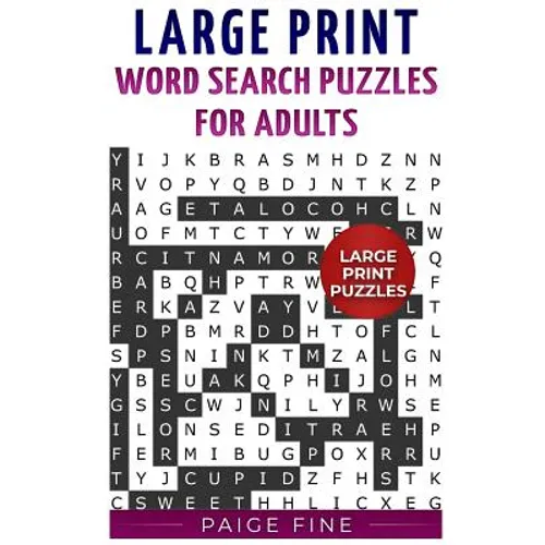 Large Print Word Search Puzzles for Adults