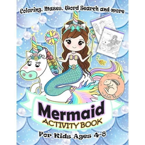Mermaid Activity Book for Kids Ages 4-8: A Fun Kid Workbook Game For Learning, Coloring, Mazes, Word Search and More ! Mermaid Activity Book