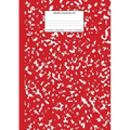 Marble Notebook A4: Red Marble College Ruled Journal