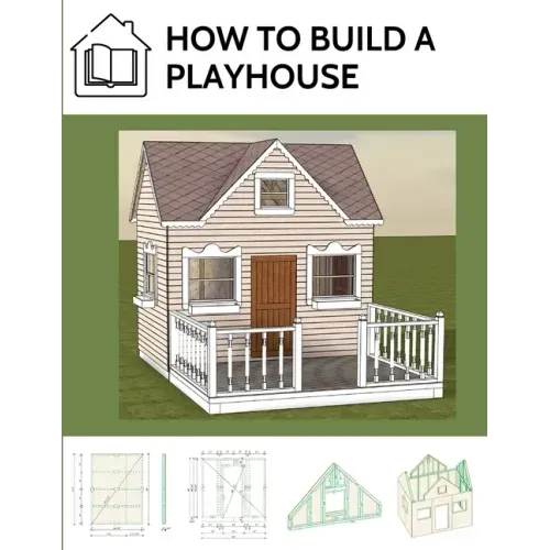 How to build a playhouse: Wooden outdoor playhouse for kids in metric system