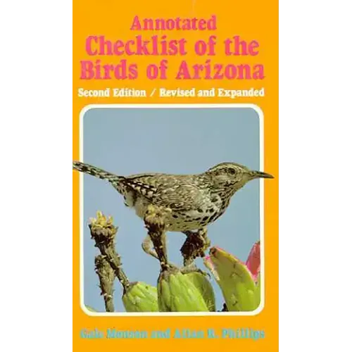 Annotated Checklist of the Birds of Arizona