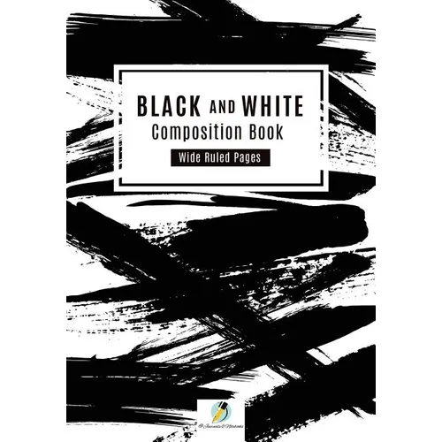 Black and White Composition Book Wide Ruled Pages