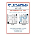 Math Maze Puzzle: The Math Alternative to Crossword Puzzle!