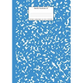 Marble Notebook A4: Blue Marble College Ruled Journal