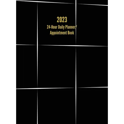 2023 24-Hour Daily Planner/ Appointment Book: Dot Grid Design (One Page per Day)