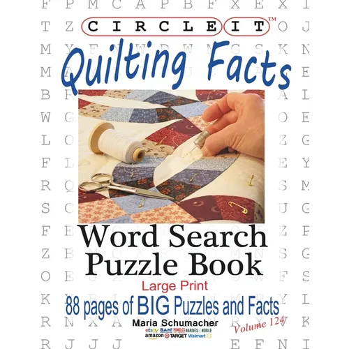 Circle It, Quilting Facts, Large Print, Word Search, Puzzle Book