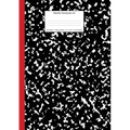 Marble Notebook A4: Black and Red Spine College Ruled Journal