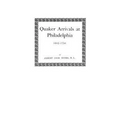 Quaker Arrivals at Philadelphia, 1682-1750