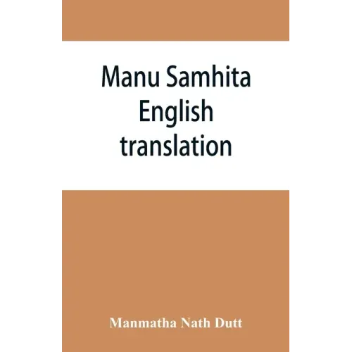 Manu Samhita: English translation
