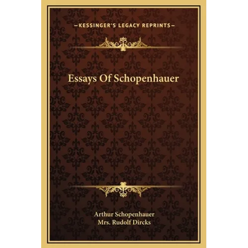Essays Of Schopenhauer