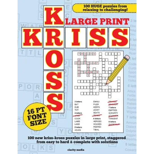 Large Print Kriss Kross Puzzles