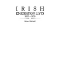Irish Emigration Lists, 1833-1839