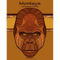 Monkeys Coloring Book for Grown-Ups 1